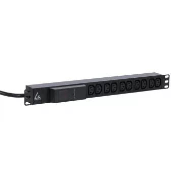 Lanview LVR261877 Unidad de distribución de energía (PDU) 10 salidas AC 1U negra