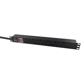 Lanview LVR-3MUK-SW-UK6 Unidad de distribución de energía (PDU) 6 salidas AC 1.4U negra