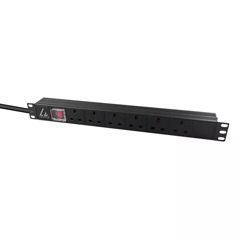 Lanview LVR-3MUK-SW-UK6 Unidad de distribución de energía (PDU) 6 salidas AC 1.4U negra