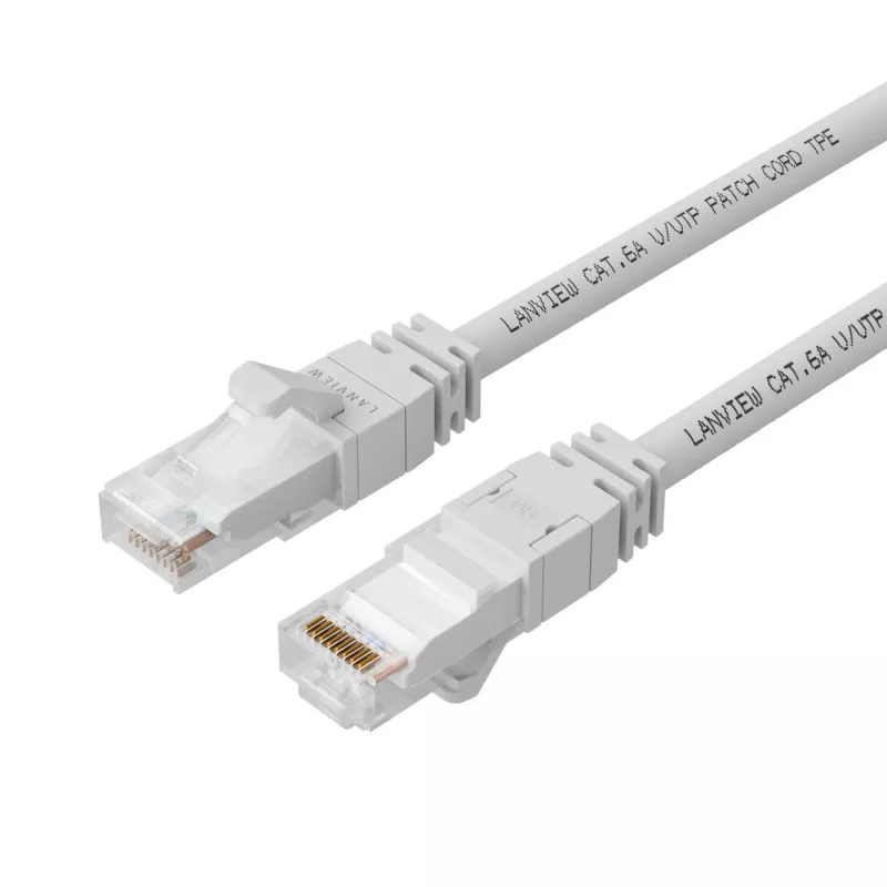 Cable de red Lanview LV-SFTP6A10W conector dorado S/FTP 10m blanco