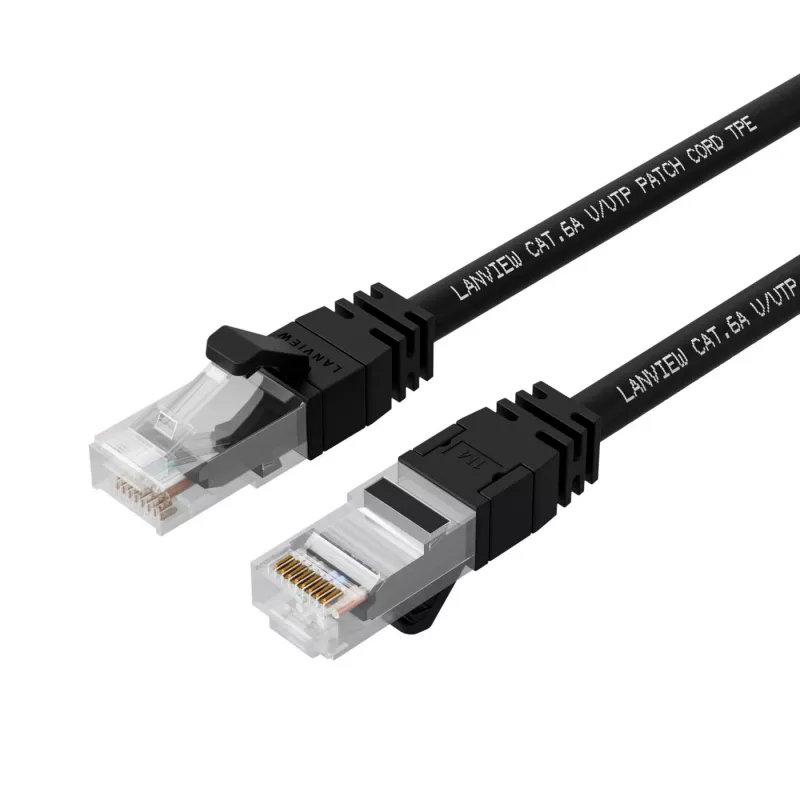Lanview LV-UTP6A30B Cable de conexión Cat6A U/UTP, 30 m, negro