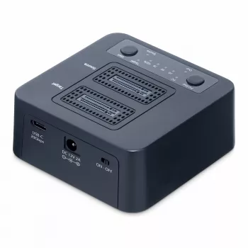 StarTech.com Duplicador de unidades M.2 NVMe 1:1, clonador/copiador de SSD M.2 autónomo de hasta 90 GB/min, dock de unidades de doble bahía M.2 USB 3.2 20 Gbit/s, cable USB-C/A incluido