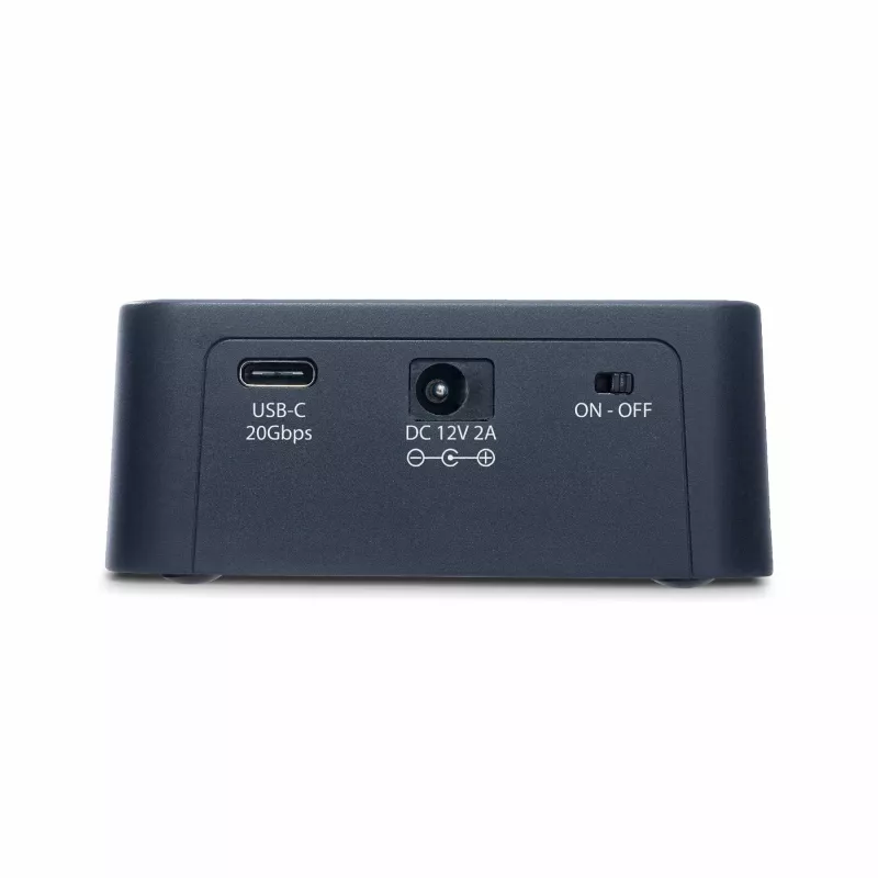 StarTech.com M2-HDD-DUPLICATOR-N1 duplicador y base independiente 1:1 para unidades M.2 NVMe (PCIe), hasta 90 GB/min, USB-C 20 Gbps, de dos bahías, compatible con TAA