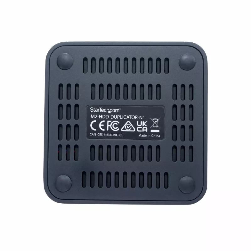 StarTech.com M2-HDD-DUPLICATOR-N1 duplicador y base independiente 1:1 para unidades M.2 NVMe (PCIe), hasta 90 GB/min, USB-C 20 Gbps, de dos bahías, compatible con TAA