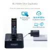 StarTech.com M2-HDD-DUPLICATOR-N1 duplicador y base independiente 1:1 para unidades M.2 NVMe (PCIe), hasta 90 GB/min, USB-C 20 Gbps, de dos bahías, compatible con TAA