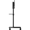 StarTech.com MBLTVSTNDEC carro móvil para TV para pantallas VESA de 37-70 pulgadas (70 kg), con estante y compartimento de almacenamiento, giratorio/inclinable, negro