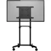 StarTech.com MBLTVSTNDEC carro móvil para TV para pantallas VESA de 37-70 pulgadas (70 kg), con estante y compartimento de almacenamiento, giratorio/inclinable, negro
