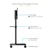 StarTech.com MBLTVSTNDEC carro móvil para TV para pantallas VESA de 37-70 pulgadas (70 kg), con estante y compartimento de almacenamiento, giratorio/inclinable, negro