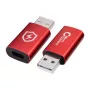 Conversor de cable MicroConnect MC-ACADAP-SC USB-A a USB-C rojo