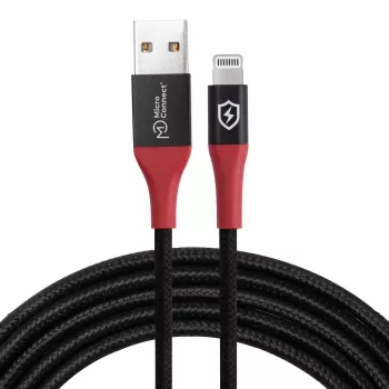 Cable Lightning Microconnect MC-ALIGHTNING-SC 1,5 m negro