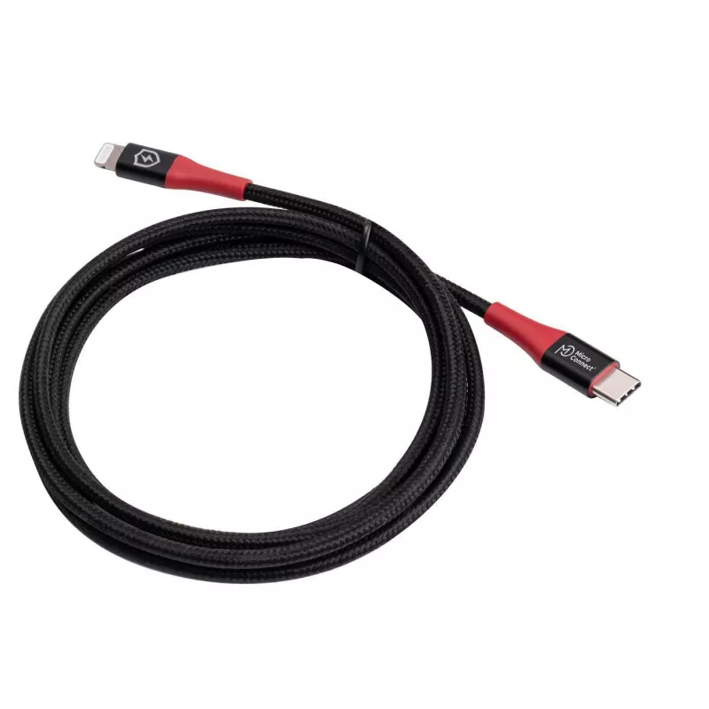 Cable Lightning Microconnect MC-CLIGHTNING-SC 1,5 m negro