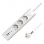 Microconnect Regleta de enchufes Schuko con 3 tomas USB 1,5 m Blanco 3 tomas AC 230 V