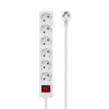 Microconnect MC-GRU00615WS Alargador 1,5 m 6 tomas para interior Blanco
