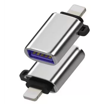 Adaptador de cable Microconnect MC-LIGHTUSB3 Lightning USB A Plata