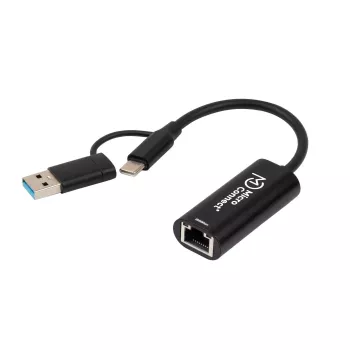 Microconnect MC-USBACNET2.5G Adaptador de cable USB C RJ-45 0,2 m negro