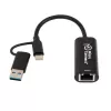 Microconnect MC-USBACNET2.5G Adaptador de cable USB C RJ-45 0,2 m negro