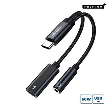 Microconnect MC-USBC-AUDIOCF Adaptador de cable de vídeo 0,13 m plateado