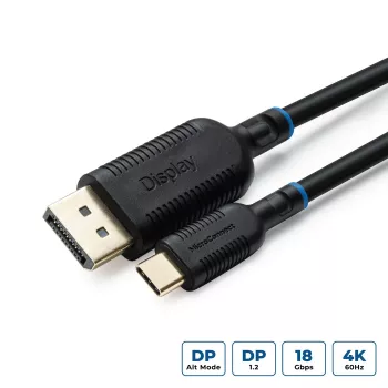 Microconnect MC-USBCDP5 Adaptador de cable de vídeo 5 m USB Type-C DisplayPort negro