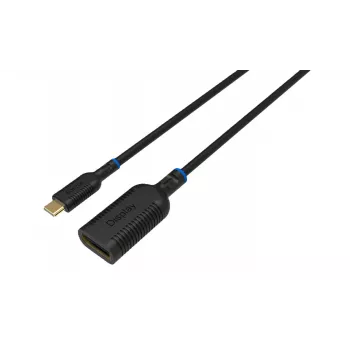 Adaptador de cable de vídeo Microconnect MC-USBCDP-A 0,2 m USB Type-C a DisplayPort negro