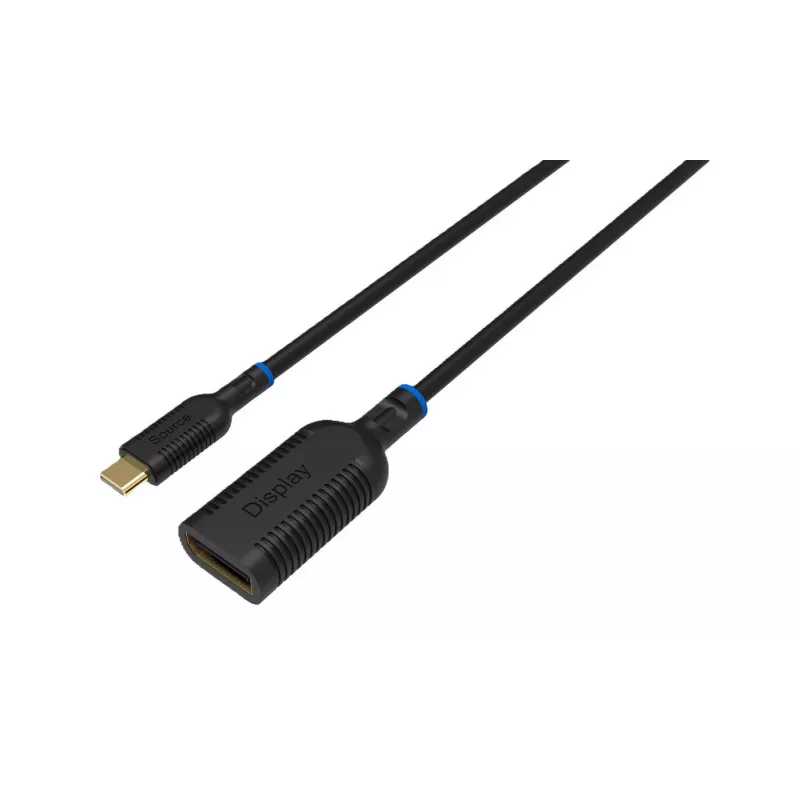 Adaptador de cable de vídeo Microconnect MC-USBCDP-A 0,2 m USB Type-C a DisplayPort negro