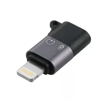 Adaptador de cable con conector Microconnect MC-USBCLIGHT USB C a Lightning plateado