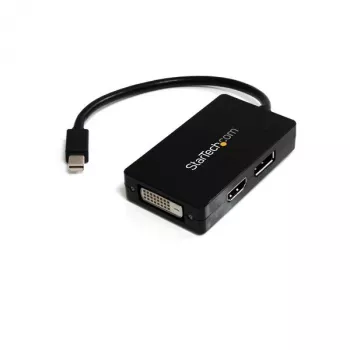 StarTech.com Adaptador A/V de viaje: convertidor 3 en 1 de Mini DisplayPort a DisplayPort, DVI o HDMI