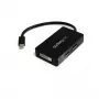 StarTech.com Adaptador A/V de viaje: convertidor 3 en 1 de Mini DisplayPort a DisplayPort, DVI o HDMI