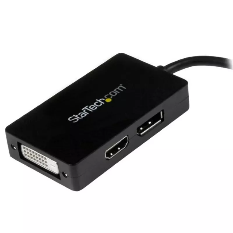 StarTech.com Adaptador A/V de viaje: convertidor 3 en 1 de Mini DisplayPort a DisplayPort, DVI o HDMI