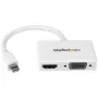 StarTech.com Adaptador A/V de viaje: convertidor 2 en 1 de Mini DisplayPort a HDMI o VGA - Blanco