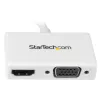 StarTech.com Adaptador A/V de viaje: convertidor 2 en 1 de Mini DisplayPort a HDMI o VGA - Blanco