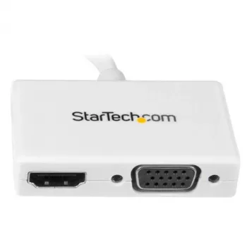 StarTech.com Adaptador A/V de viaje: convertidor 2 en 1 de Mini DisplayPort a HDMI o VGA - Blanco