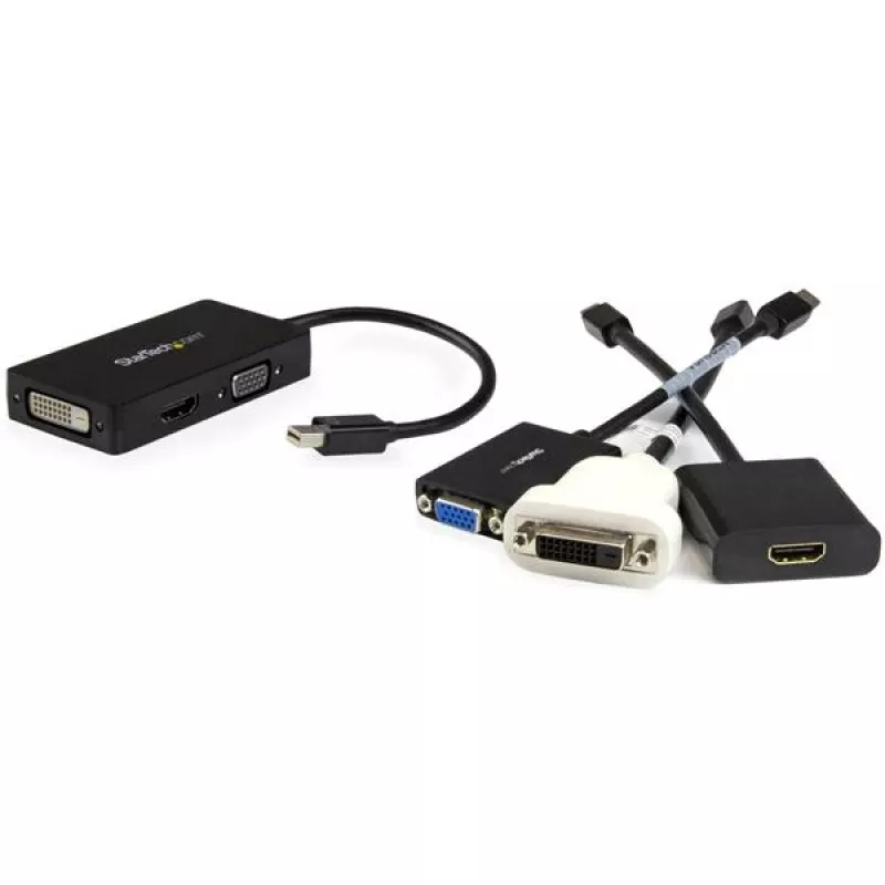 StarTech.com Adaptador A/V de viaje: convertidor 3 en 1 de Mini DisplayPort a VGA, DVI o HDMI