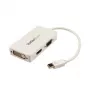 StarTech.com Adaptador A/V de viaje: convertidor 3 en 1 de Mini DisplayPort a VGA, DVI o HDMI - Blanco