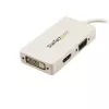 StarTech.com Adaptador A/V de viaje: convertidor 3 en 1 de Mini DisplayPort a VGA, DVI o HDMI - Blanco