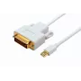 Microconnect MDPDVI2 Adaptador de cable de vídeo 2 m DVI-D Mini DisplayPort Blanco