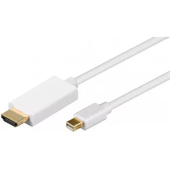 Microconnect MDPHDMI1 Adaptador de cable de vídeo 1 m HDMI Type-A (estándar) Mini DisplayPort Blanco