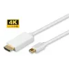 Microconnect MDPHDMI3-4K Adaptador de cable de vídeo 3 m Mini DisplayPort HDMI Type-A (estándar) Blanco