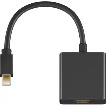 Microconnect MDPHDMIB Cable adaptador de vídeo 0,15 m Mini DisplayPort HDMI Type-A (estándar) negro
