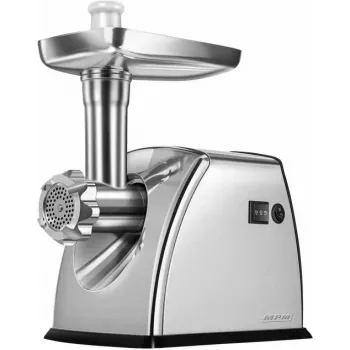 Picadora de carne eléctrica MPM MMM-07M, 300 W, acero inoxidable, 3 discos, 220–240 V