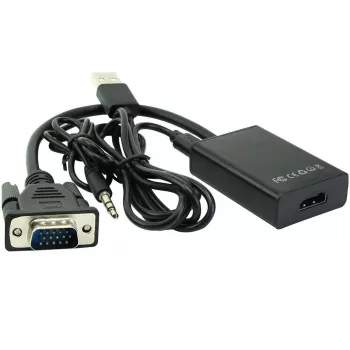 Microconnect MONGGHDMI Adaptador de cable de vídeo 0,3 m HDMI Tipo A (estándar) VGA (D-Sub) Negro
