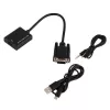 Microconnect MONGGHDMI Adaptador de cable de vídeo 0,3 m HDMI Tipo A (estándar) VGA (D-Sub) Negro