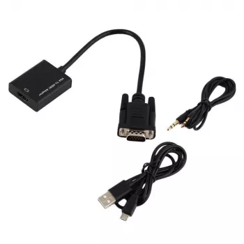 Microconnect MONGGHDMI Adaptador de cable de vídeo 0,3 m HDMI Tipo A (estándar) VGA (D-Sub) Negro