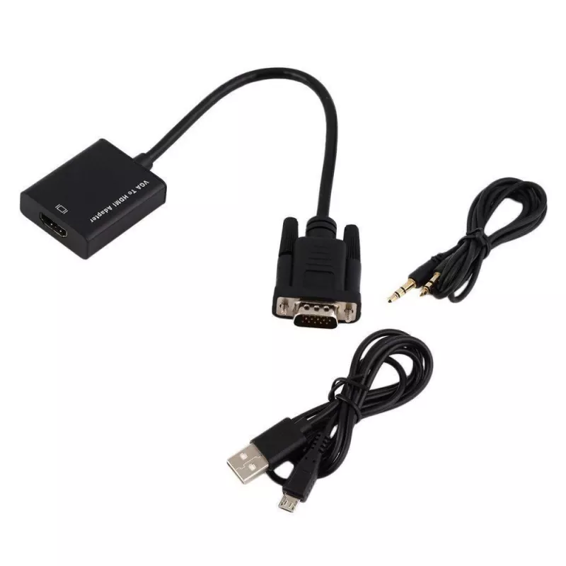 Microconnect MONGGHDMI Adaptador de cable de vídeo 0,3 m HDMI Tipo A (estándar) VGA (D-Sub) Negro