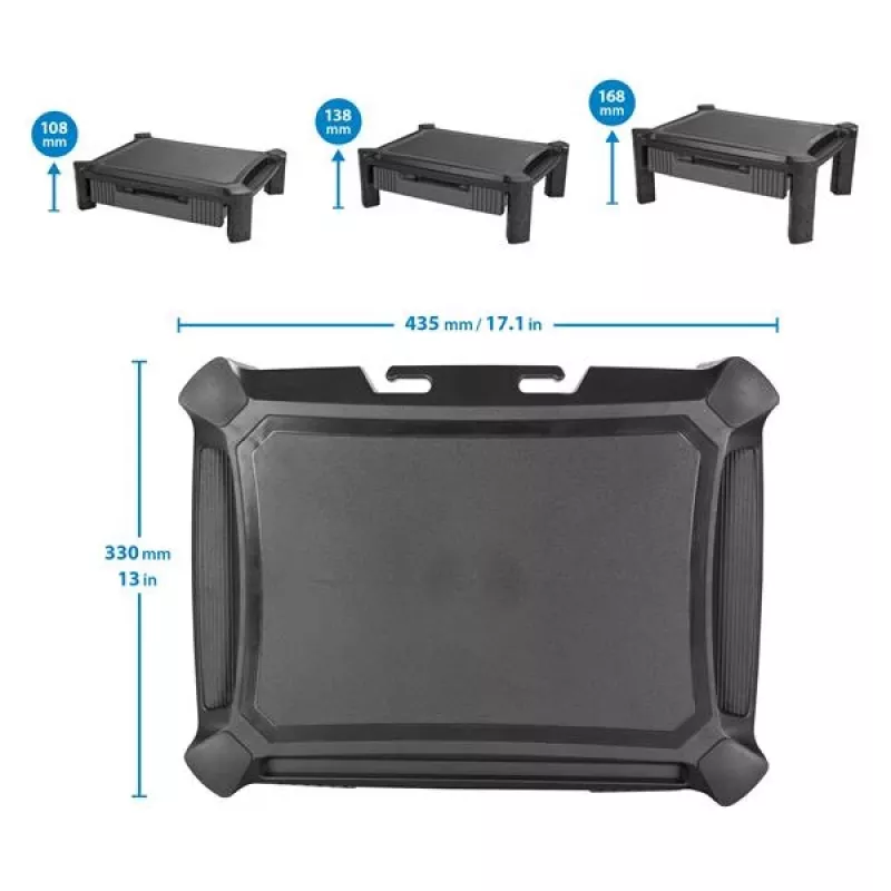 StarTech.com Soporte para monitor - cajón - altura ajustable, independiente, 10 kg, 33 cm (13
