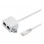 Microconnect MPK418 Divisor de cable RJ45 (adaptador en Y), de RJ45 a 2x RJ45, negro