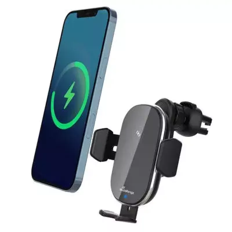 Cargador inalámbrico MediaRange MRMA117 carga rápida smartphone negro