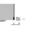 Compulocks Mac Studio Ledge Lock adaptador de bloqueo con llave cable de seguridad plateado