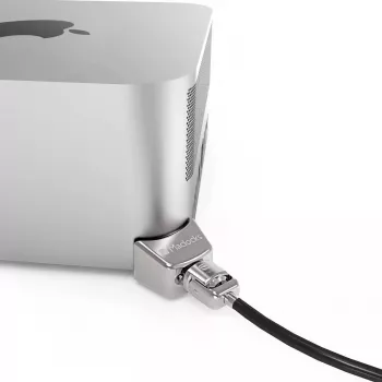 Compulocks Mac Studio Ledge Lock adaptador de bloqueo con llave cable de seguridad plateado