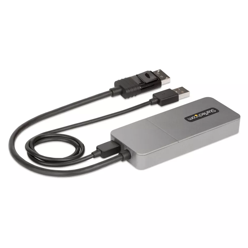 StarTech.com hub MST de 3 puertos - DisplayPort a 3x HDMI, triple monitor 4K 60Hz, adaptador de vídeo multimonitor DP 1.4, cable integrado de 30cm, alimentado por USB, solo Windows