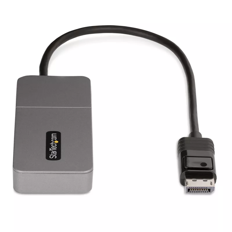 StarTech.com hub MST de 3 puertos - DisplayPort a 3x HDMI, triple monitor 4K 60Hz, adaptador de vídeo multimonitor DP 1.4, cable integrado de 30cm, alimentado por USB, solo Windows